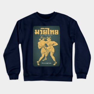 Muay Thai Vintage Born to Fight Crewneck Sweatshirt